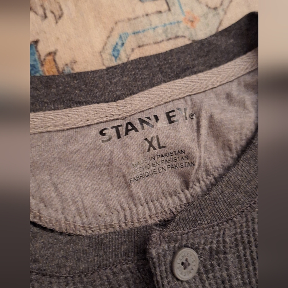 Stanley Men's Gray Henley Shirt - Picture 2 of 4